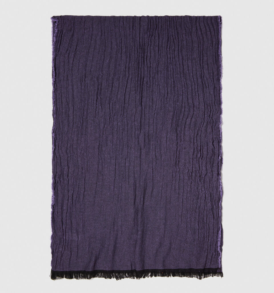 Yarn dyed scarf - null - Plum | Sisley image number 2